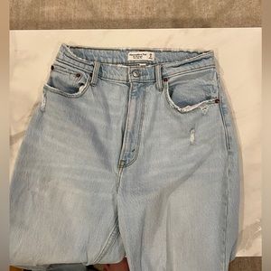 Abercrombie and Fitch Curve Love High Waisted Straight Leg Jean